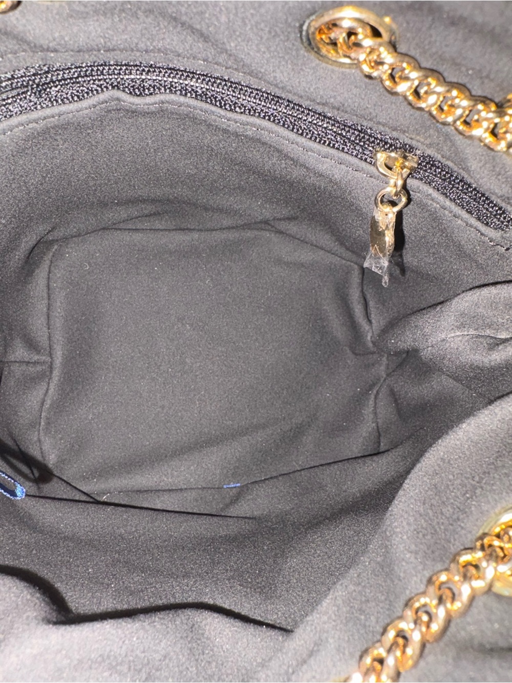 GWP manufactured for CHANEL Gifts Navy Tweed Drawstring Chain Shoulder Bag - Picture 3 of 3